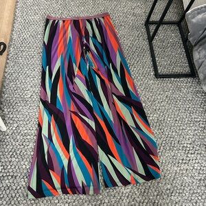 Siyu Multicolor Pattern Wide Leg Pant Size 10